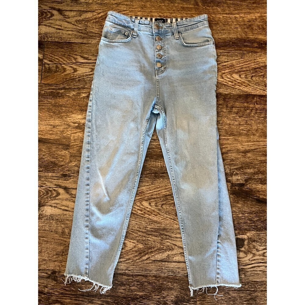 BDG Urban Outfitters Girlfriend High Rise Button Fly jeans size 28, frayed hem